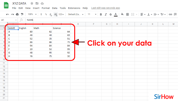 image titled Create Filter in google sheet step 2